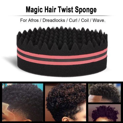 Hair Twist Sponge For Afros Dreadlocks - Black