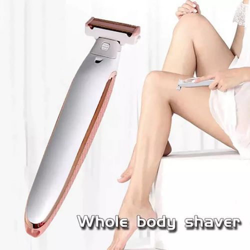 Painless Whole Body Hair Removal Wet And Dry Rechargeable Electric Shaver(White)