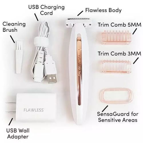 Painless Whole Body Hair Removal Wet And Dry Rechargeable Electric Shaver(White)