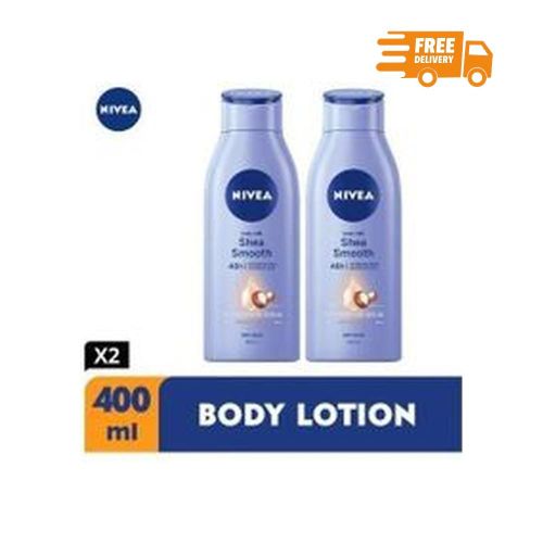 NIVEA Essentials Shea Smooth Milk Body Lotion 400ml 2packs