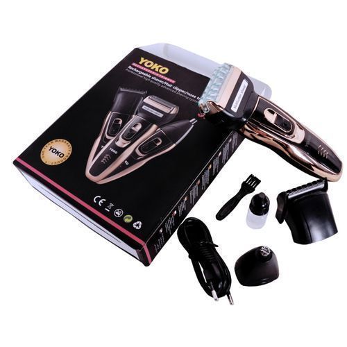 3 in 1 Rechargeable Hair Clipper+ Smoother + Nose Hair Trimmer Grooming Kit - Black