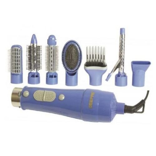 Geepas 8 In 1 Portable Electric Hair Styler And Blow Dryer-Pink/Blue