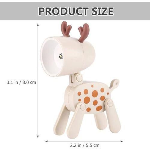 Kids Deer LED Night Light  Cute Bedside Lamp for Holiday Bedroom Decor
