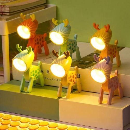 Kids Deer LED Night Light  Cute Bedside Lamp for Holiday Bedroom Decor