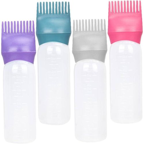 Root Comb Applicator Bottle 6 ounces (approximately 170.1 grams), 1-Piece Set Of Hair Oil Applicator Bottle, Hair Dye Bottle Applicator Tool, With Hair Oil Dispenser Root Comb, Suitable For Hair Oil Applicator White