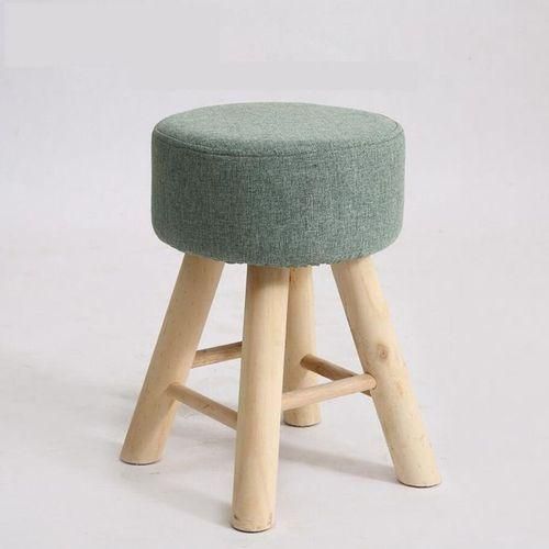 Green Dark Stretch Dia. 28cm Round Footstool Cover