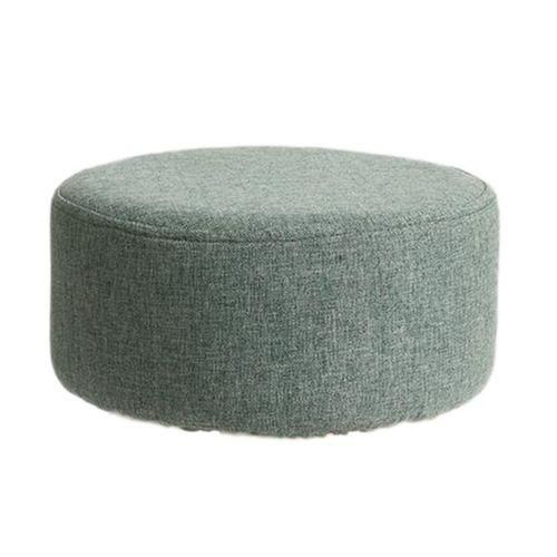 Green Dark Stretch Dia. 28cm Round Footstool Cover
