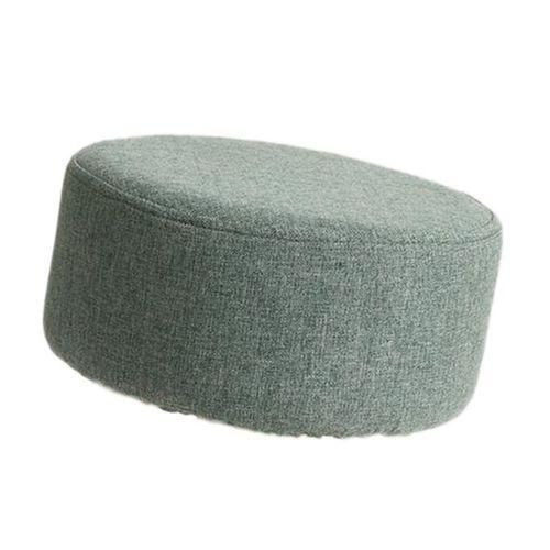 Green Dark Stretch Dia. 28cm Round Footstool Cover