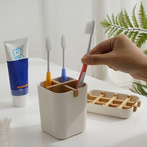 Compartments Electric Toothbrush Holder  Comb Organizer White