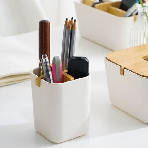 Compartments Electric Toothbrush Holder  Comb Organizer White
