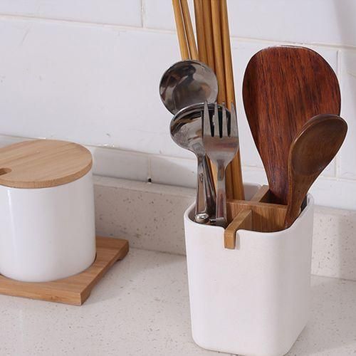 Compartments Electric Toothbrush Holder  Comb Organizer White
