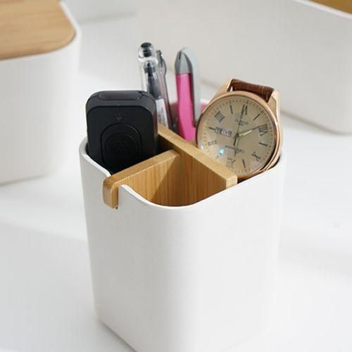 Compartments Electric Toothbrush Holder  Comb Organizer White
