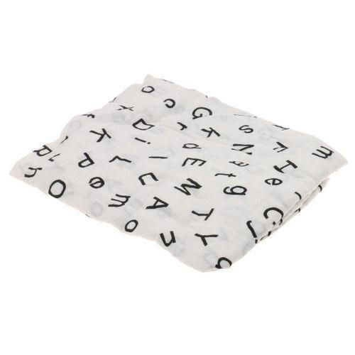 Cotton Lange New born Swaddle Blanket Sleeping bag 110 cm x 110 cm Letters