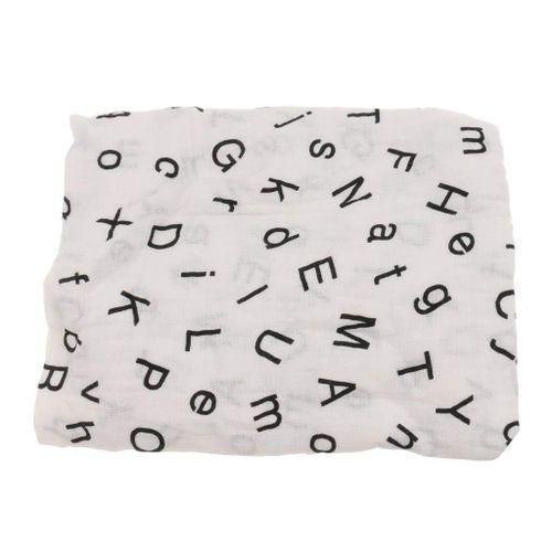 Cotton Lange New born Swaddle Blanket Sleeping bag 110 cm x 110 cm Letters