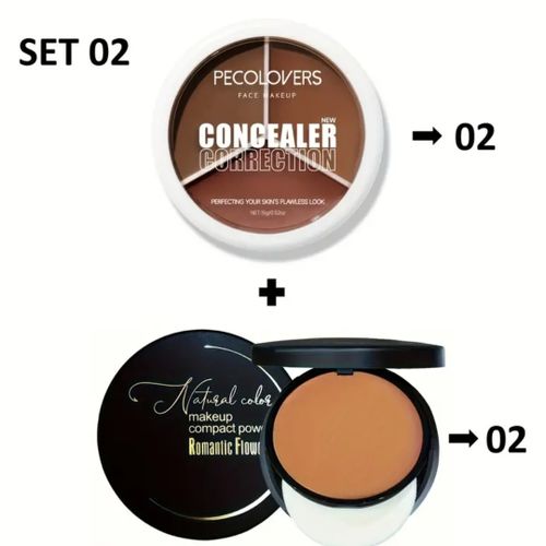 Ocean Pecolovers Concealer and Romantic Flower Compact Powder Set 02