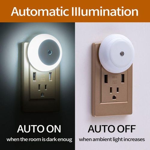 Night Light Intelligent Light Control Sensor Bedside Lamp