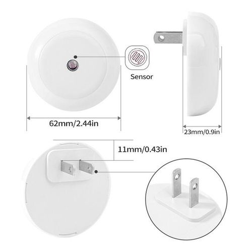 Night Light Intelligent Light Control Sensor Bedside Lamp