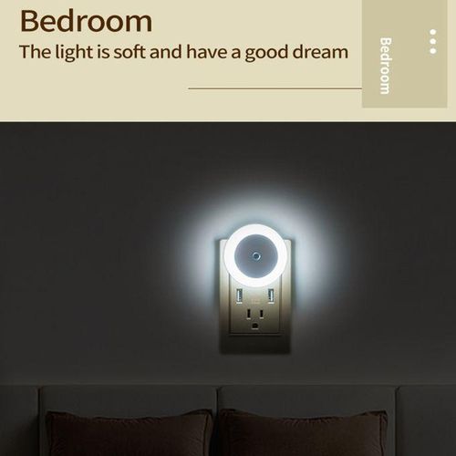 Night Light Intelligent Light Control Sensor Bedside Lamp