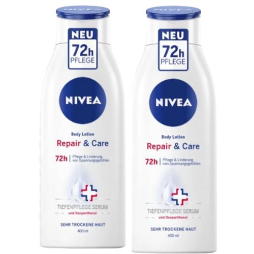 NIVEA Essentials Repair & Care Body Lotion 400ml - 2Pack