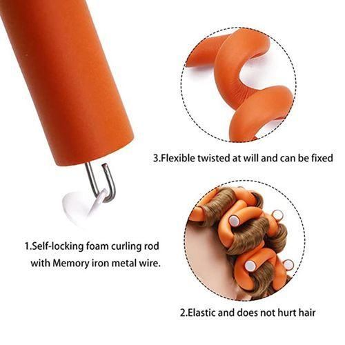 20 Pieces Flexible Twist Foam Hair Rollers Self-locking Foam - Multicolor