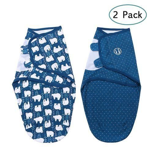Insular Baby Swaddle Wrap Blanket 2 Pack Soft CottonS