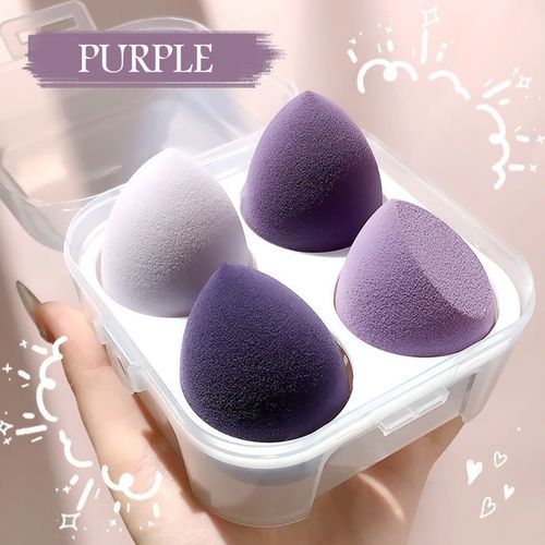 4pcs/box Makeup Sponge Beauty Air Powder Cosmetic Sponge Beauty-Multicolor