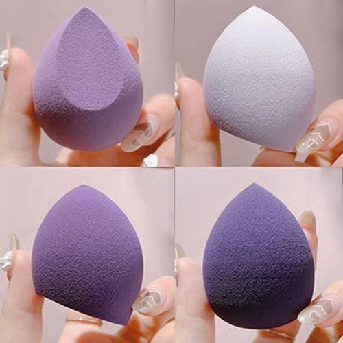 4pcs/box Makeup Sponge Beauty Air Powder Cosmetic Sponge Beauty-Multicolor
