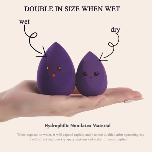 4pcs/box Makeup Sponge Beauty Air Powder Cosmetic Sponge Beauty-Multicolor