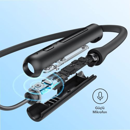 Soundcore Life U2 Bluetooth Neckband Headphones with 24 H Playtime, 10 mm Drivers, Crystal-Clear Calls with CVC 8.0, USB-C Fast Charging, Foldable & Lightweight Build, IPX7 Waterproof