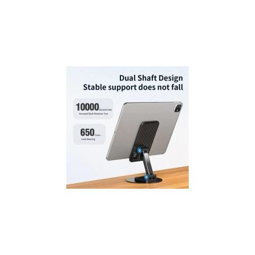MK59 Rotating Stable and Antiskid wide compatibility foldable Desktop Holder For Mobile and Tablet- Multicolor