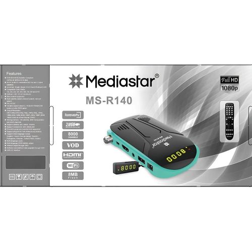 MS-R140 Forever Tv Digital Satellite Receiver HD- Multicolor