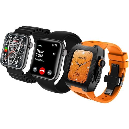 1 Piece Of Richard M10 smart watch with wireless charger 2 pair strap and inbuilt protection case strap for men's and boys -Multicolor