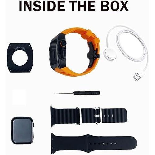 1 Piece Of Richard M10 smart watch with wireless charger 2 pair strap and inbuilt protection case strap for men's and boys -Multicolor