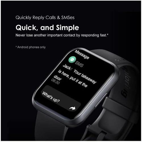 Dark Chrome Watch 2 Pro OSW-32 BT Call Quickly Reply Health Monitor Smart Watch Black, USB