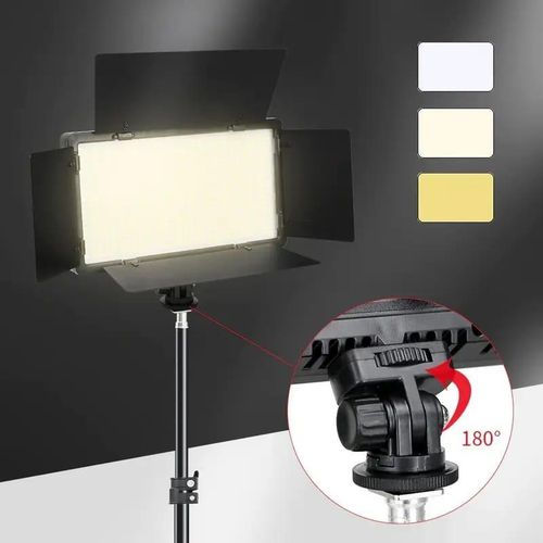 Professional Photo & Video Led Pro Light Kit Varicolor 800-Bulb LED Mountable Video Light With Remote Control Power Adapter For Tiktok Film Videography And Photography Shooting- Multicolor