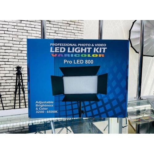 Professional Photo & Video Led Pro Light Kit Varicolor 800-Bulb LED Mountable Video Light With Remote Control Power Adapter For Tiktok Film Videography And Photography Shooting- Multicolor