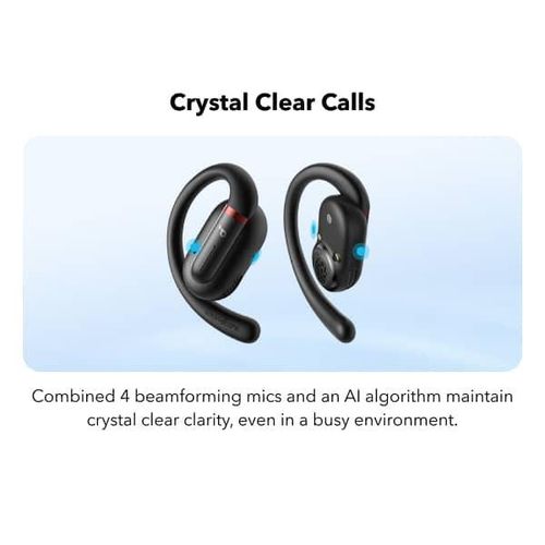 Soundcore V30i Open-Ear Headphones with P20i Noise Cancelling Earbuds, Ultra-Comfort, Lightweight Design, Snug Fit, Ergonomic Ear Hooks, Robust Bass, 36H Playtime, App Control, Clear Calls -Black