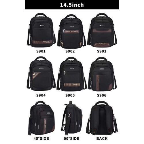 Anti-Theft Travel Laptop Student Bookbag Backpack Bag 14.5 Inch, Black.