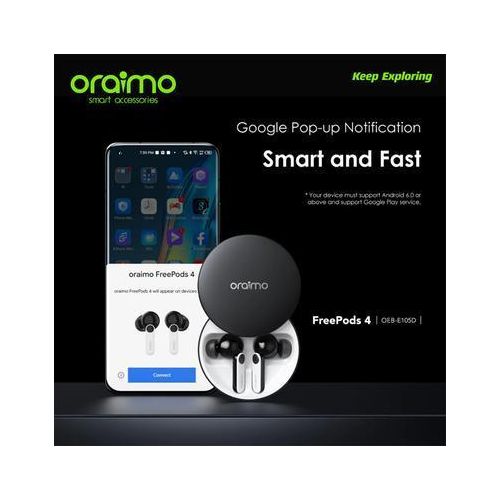 FreePods 4 Active Noise Cancellation True Wireless Earbuds- Multicolor