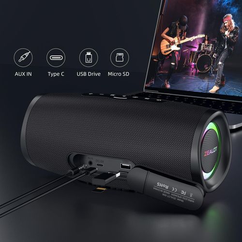 Portable Rechargable Bluetooth Speakers, S78 120W Speakers IP67 Waterproof Outdoor Wireless Speaker with Big Battery,EQ,Stereo,Party, Beach Wireless Speaker Subwoofer