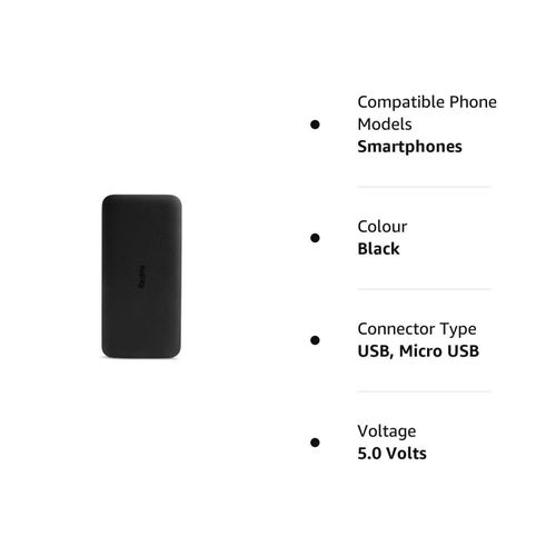 Lithiumpolymer 10000 Mah Fast Charging Slim Power Bank (Black, 10W Fast Charging, Dual Ports
