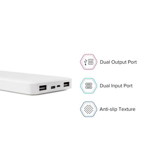 Lithiumpolymer 10000 Mah Fast Charging Slim Power Bank (Black, 10W Fast Charging, Dual Ports
