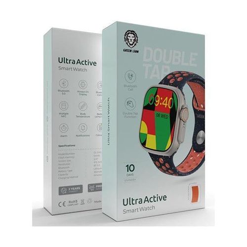 Ultra Active Smart Watch (Midnight Sky Nike Sport+ Nylon) with 10 days standby, Bluetooth 5.0 and Double Tap Function- Multicolor