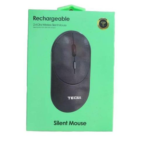 Tecsa Bluetooth Wireless Mouse, Dual Mode Slim Rechargeable Wireless Mouse Silent Cordless Mouse with Bluetooth 4.0 and 2.4G Wireless, Compatible with Laptop, PC, Windows Mac Android OS Tablet (Black)