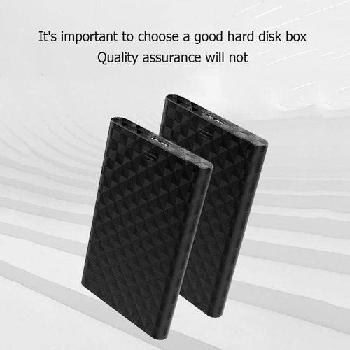 S02 HDD Case 2.5 USB3.0 External Hard Drive Enclosure – USB3.0 to SATA 5Gbps Enclosure Case Support for 6TB - For 2.5inch SSD HDD Hard Disk Box - Black