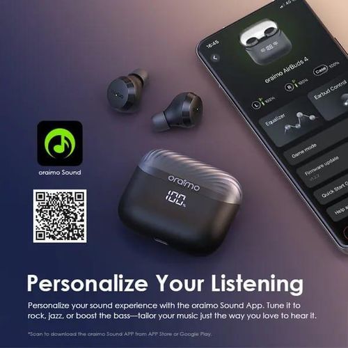 OTW-340 AirBuds 4 ENC True Wireless Earbuds- Black