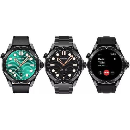 1 Piece Of Smart Watch AMOLED Screen RW-48 - Modern and Stylish Design with High Quality Materials.Compatible with All Phones With AMOLED Display And 3 Pairs of Straps- Multicolor