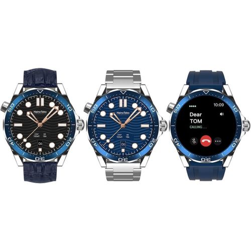 1 Piece Of Smart Watch AMOLED Screen RW-48 - Modern and Stylish Design with High Quality Materials.Compatible with All Phones With AMOLED Display And 3 Pairs of Straps- Multicolor
