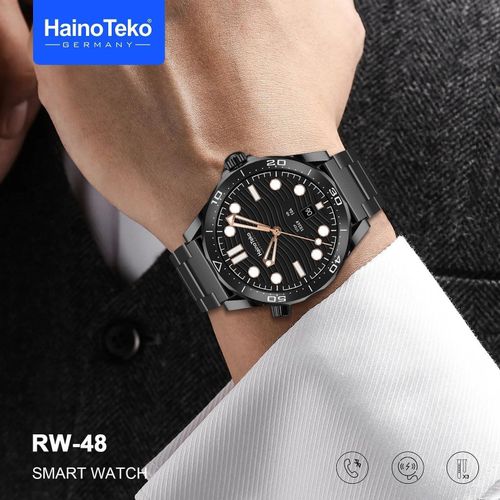 1 Piece Of Smart Watch AMOLED Screen RW-48 - Modern and Stylish Design with High Quality Materials.Compatible with All Phones With AMOLED Display And 3 Pairs of Straps- Multicolor