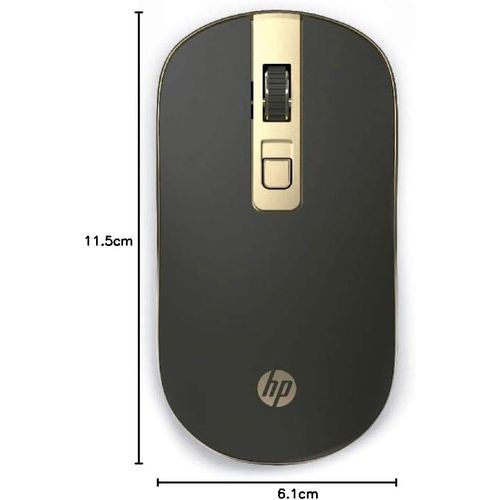 S4000 Optical USB 1600 DPI 2.4Ghz Wireless Mouse Mute Gaming Mouse For PC and Laptop - Black in Gold